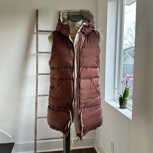Prana Ice Thistle Reversible Duck Down Puffer Jacket Vest sz: M